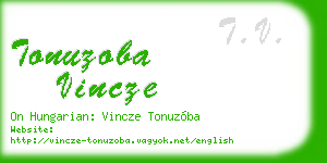 tonuzoba vincze business card